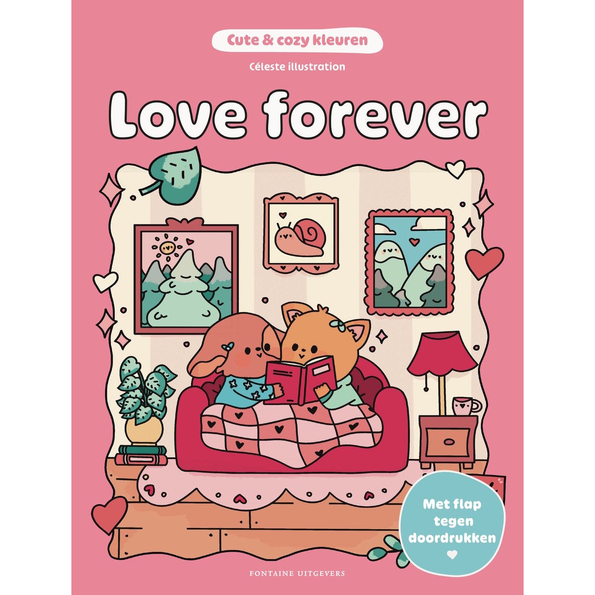 Kleurboek Cute & cozy kleuren - Love forever