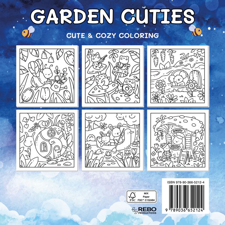 Kleurboek: Garden Cuties - Cute & cozy coloring