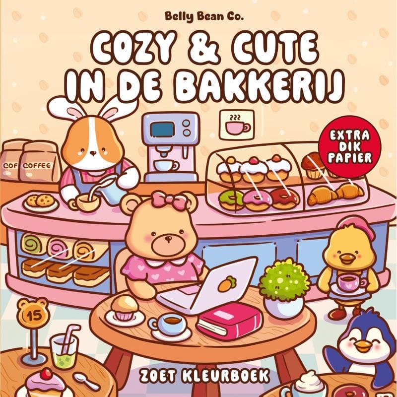 Forte Creatief Boeken Kleurboek: Cozy & cute in de bakkerij (pre-order)