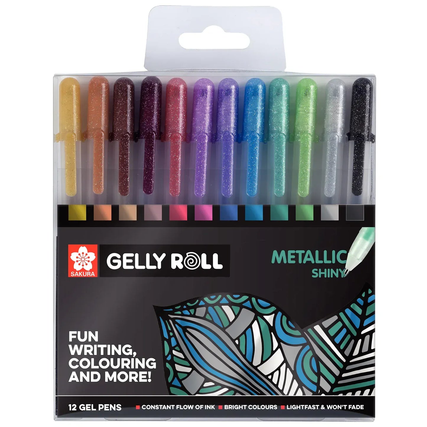 Sakura Schrijfwaren Sakura - Gelly roll gelpen Metallic shiny (12 stuks)