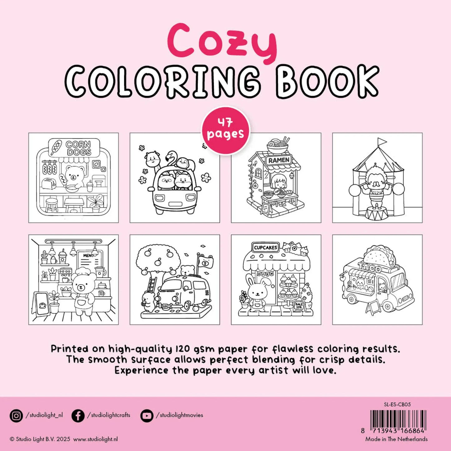 Studio Light Boeken Kleurboek Cozy Coloring Book Cozy Bedtime