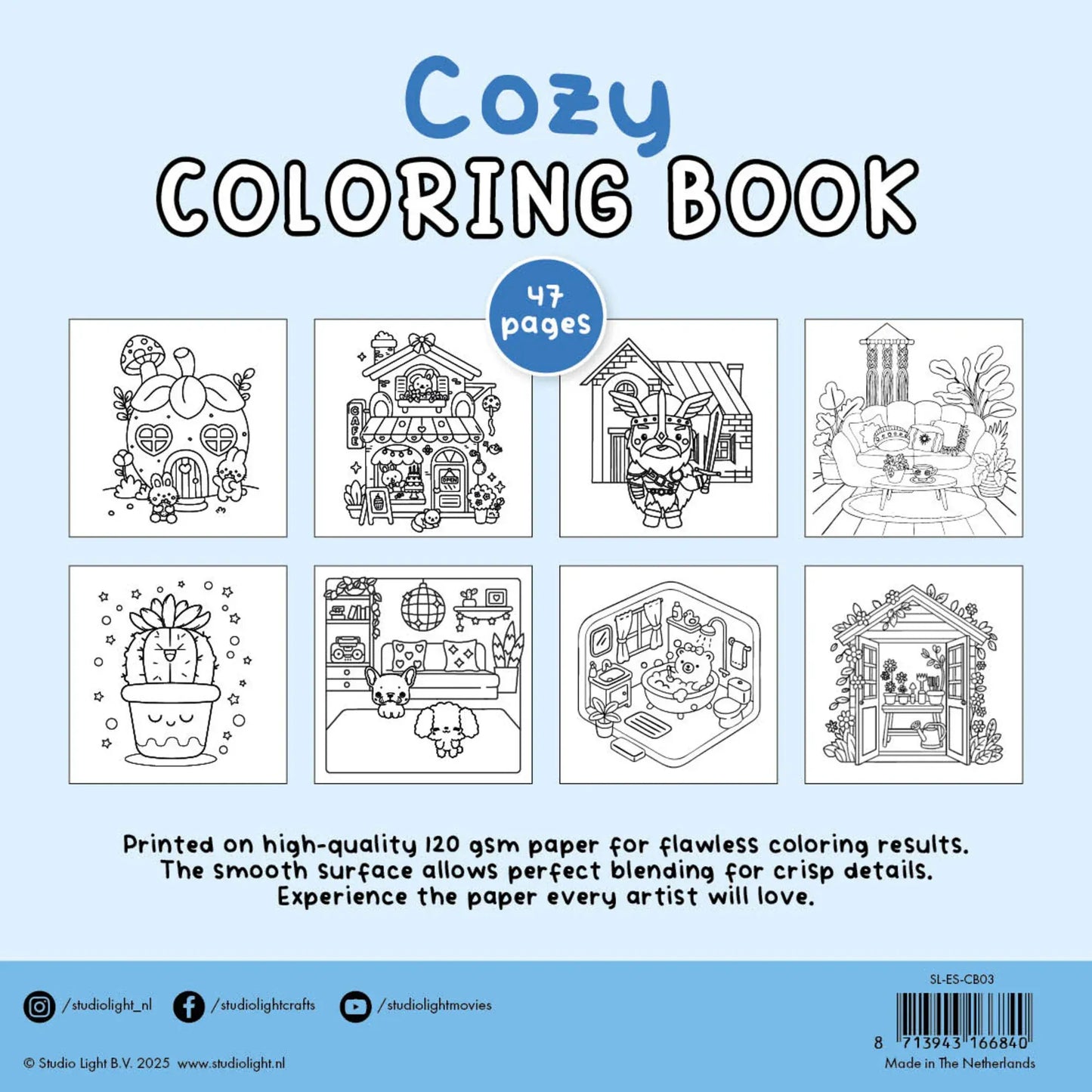 Studio Light Boeken Kleurboek Cozy Coloring Book Cozy Flowers Shop