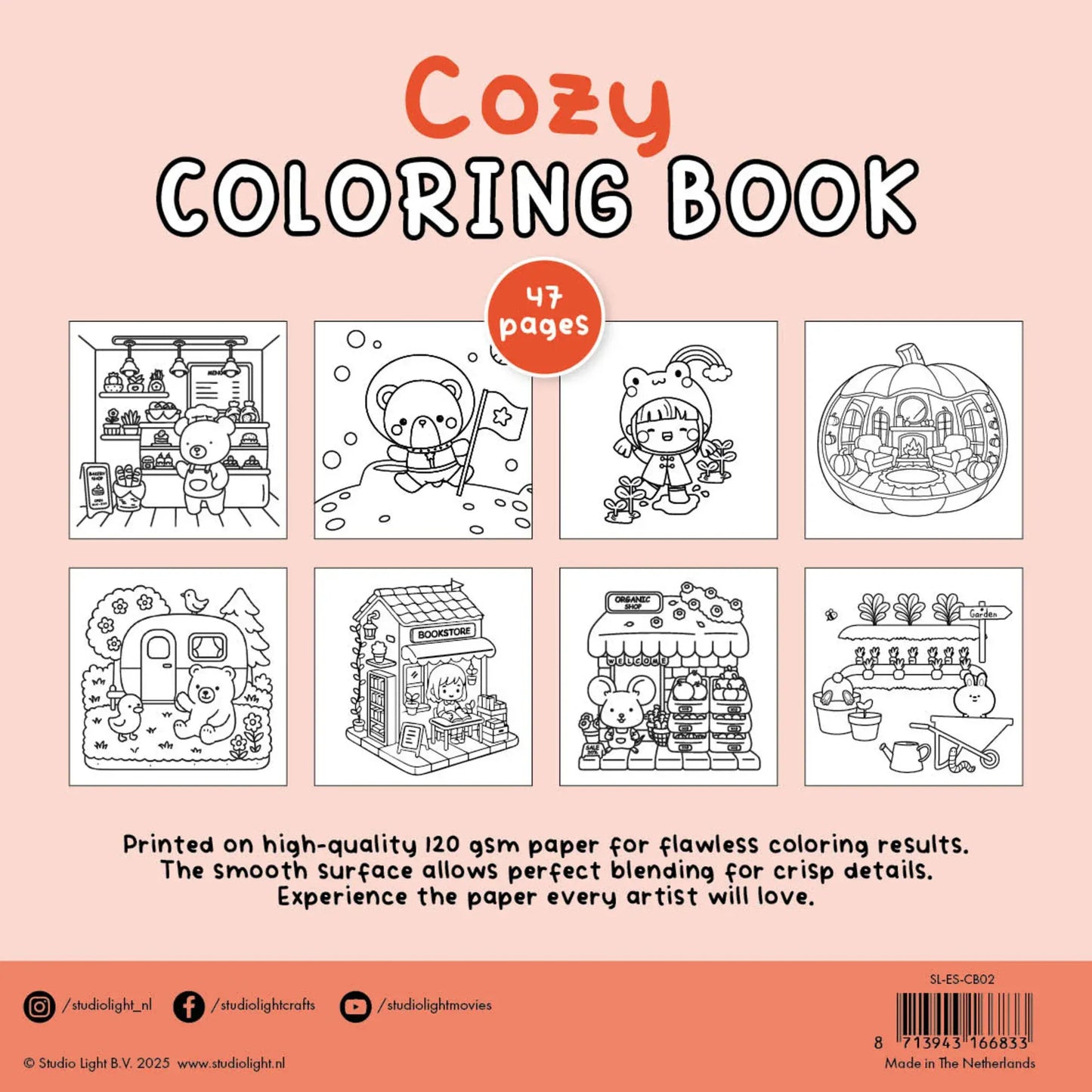 Studio Light Boeken Kleurboek Cozy Coloring Book Cozy Organic Shop