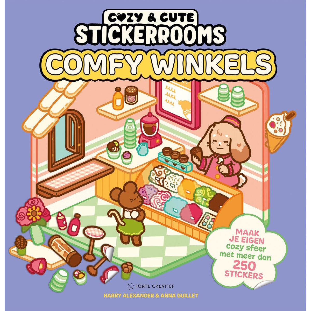 Stickerboek: Cozy & cute stickerrooms - Comfy Winkels