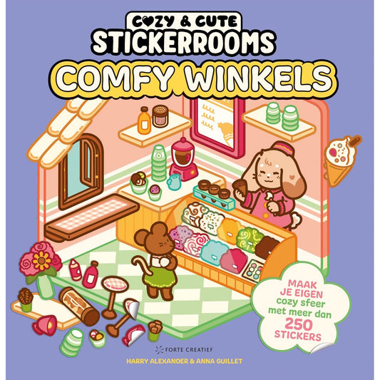 Stickerboek: Cozy & cute stickerrooms - Comfy Winkels (pre-order)