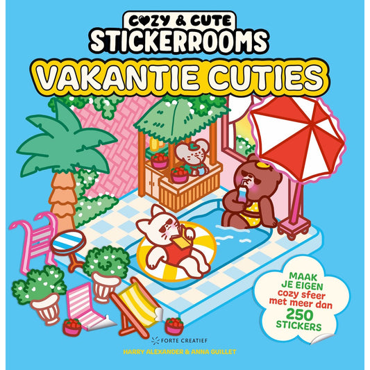 Stickerboek: Cozy & cute stickerrooms - Vakantie Cuties (pre-order)