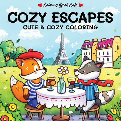 Kleurboek: Cozy escapes - Cute & cozy coloring