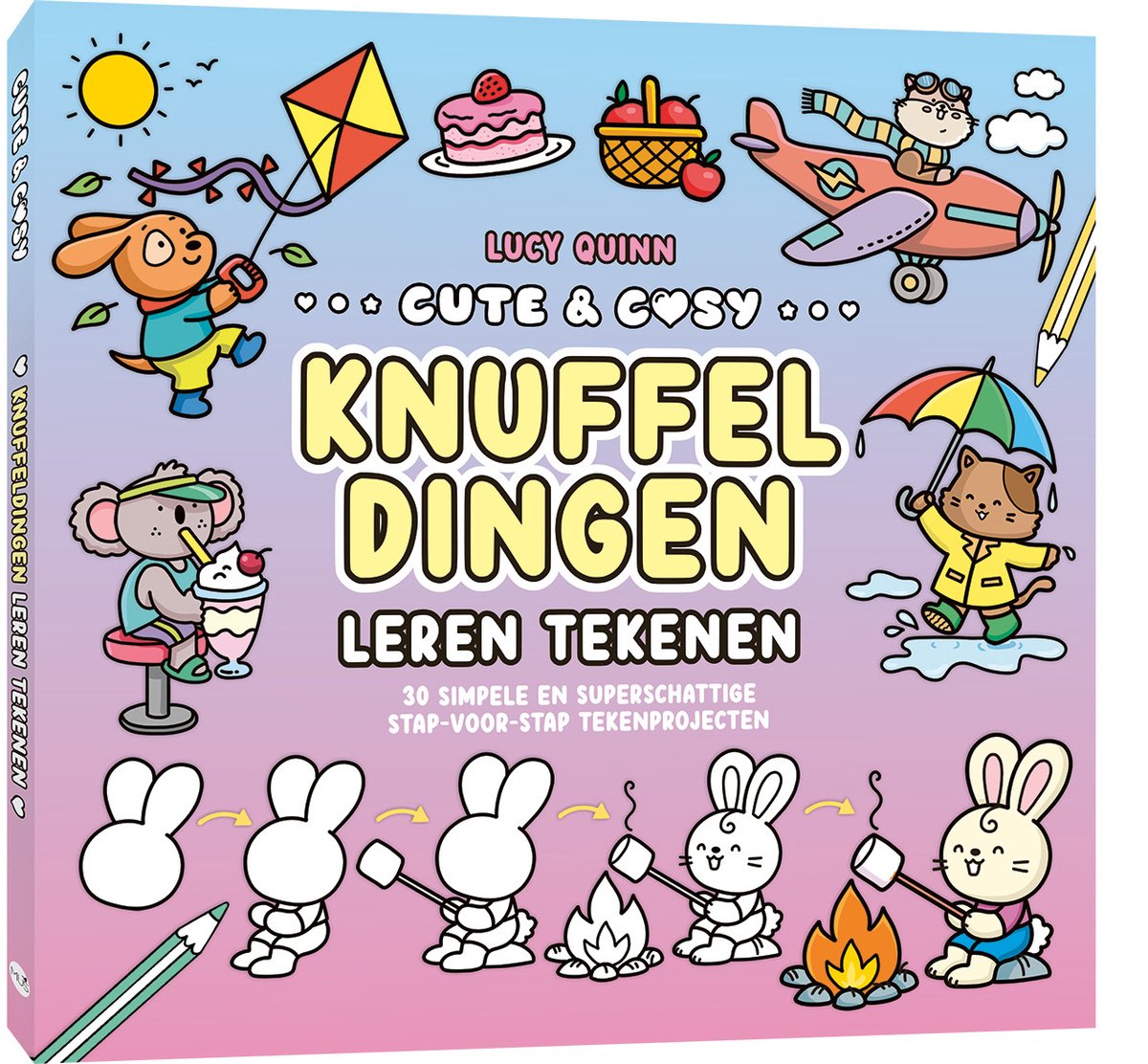 Kleurboek Cute & Cosy: Leren tekenen knuffeldingen