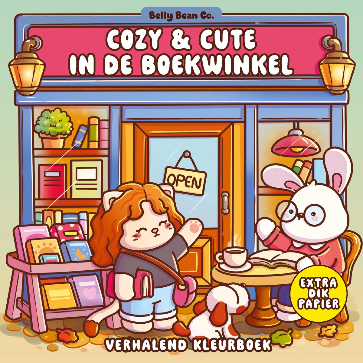 Kleurboek Cozy & cute in de boekwinkel (pre-order)