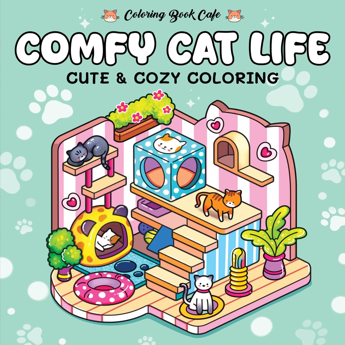 Kleurboek: Comfy cat life - Cute & cozy coloring