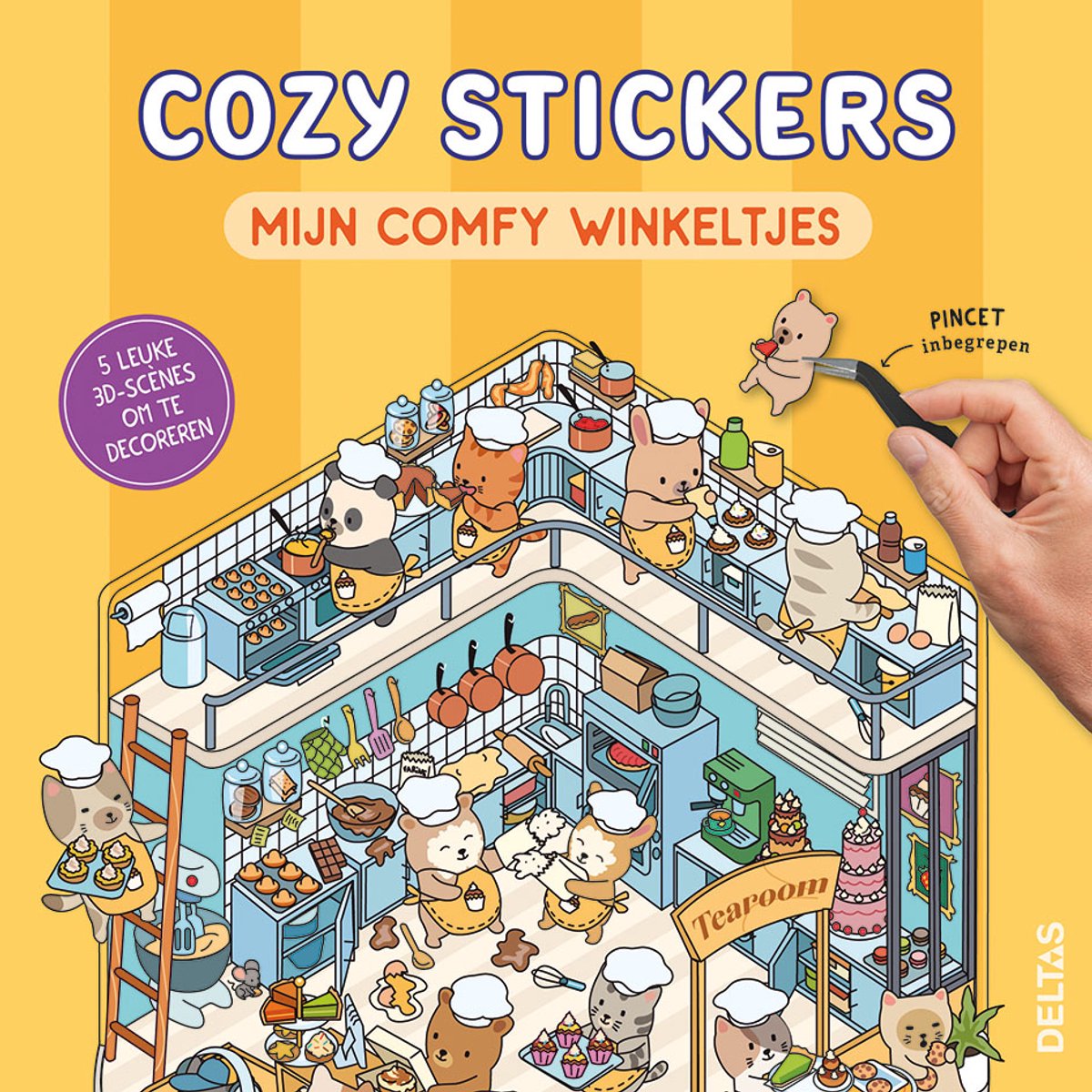 Stickerboek: Cozy Stickers - Mijn comfy winkeltjes