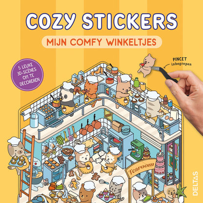 Stickerboek: Cozy Stickers - Mijn comfy winkeltjes