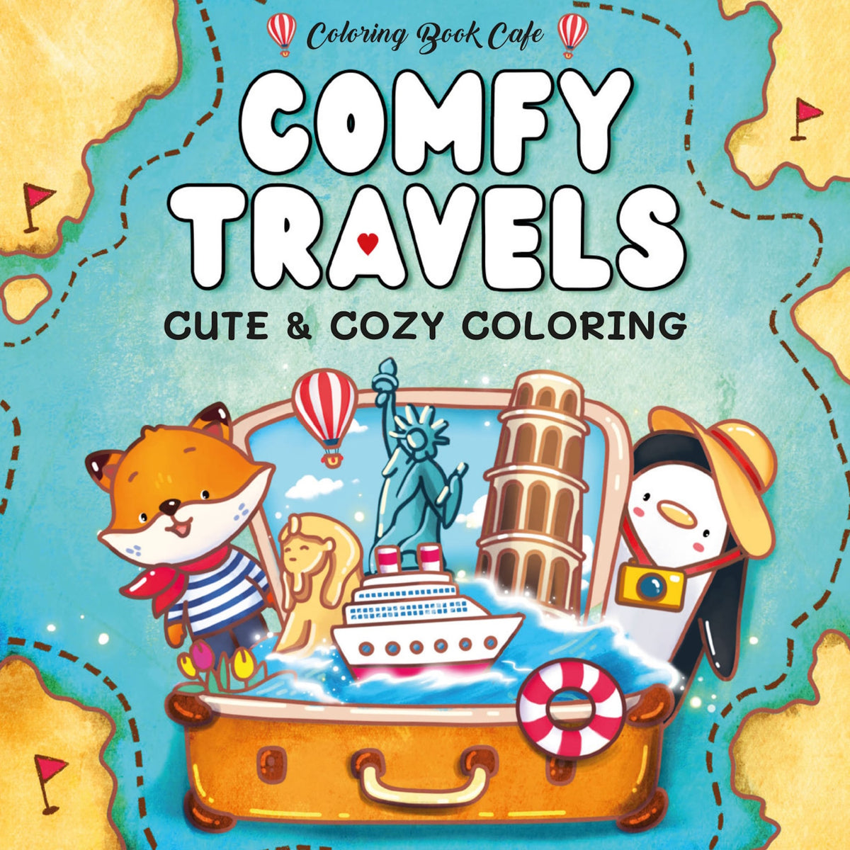 Kleurboek: Cozy travels - Cute & cozy coloring (pre-order)