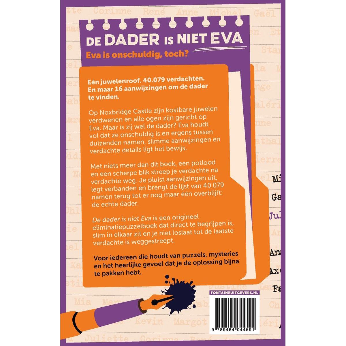 Puzzelboek De dader is niet Eva