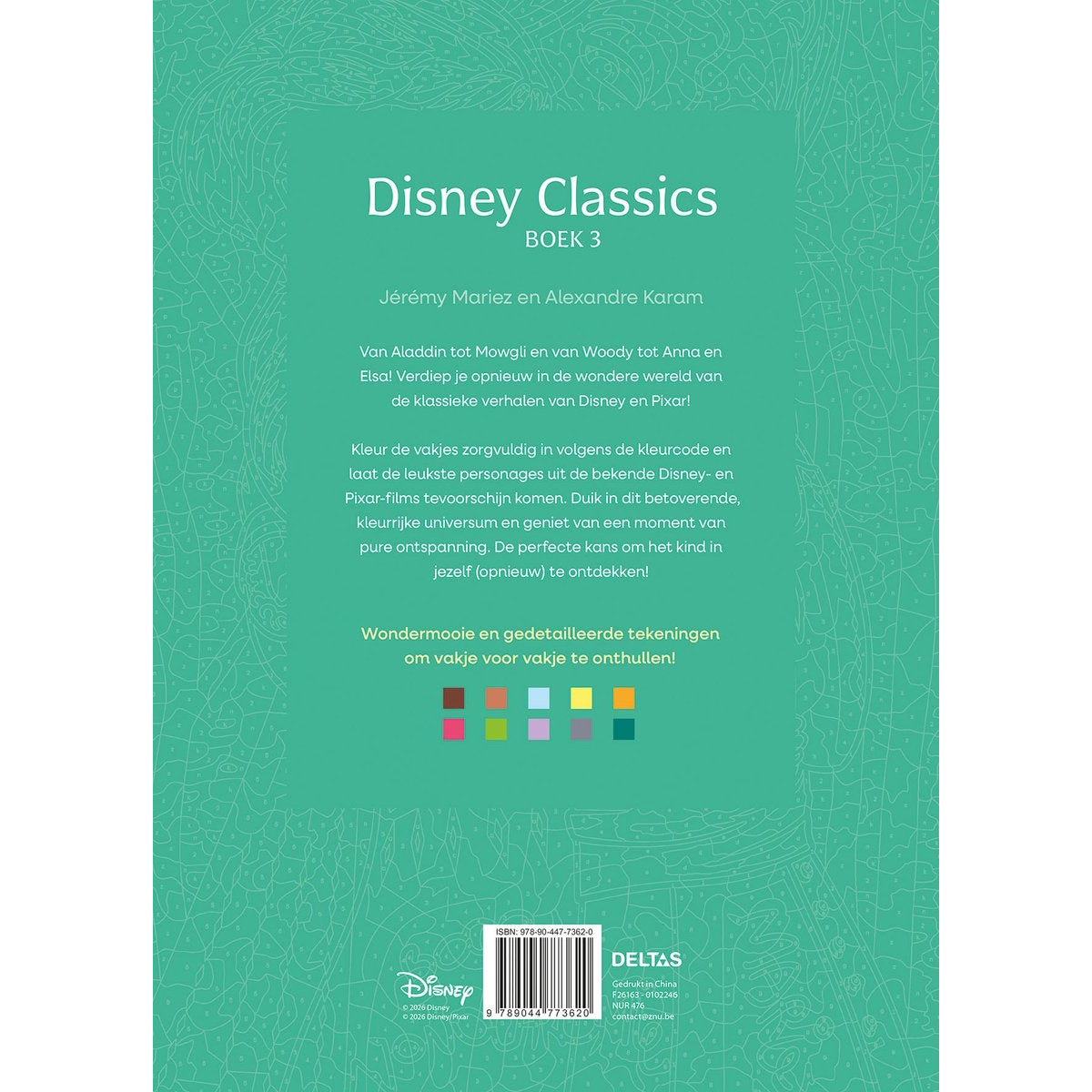Disney Classics boek 3 - Kleuren op nummer voor volwassenen (pre-order)
