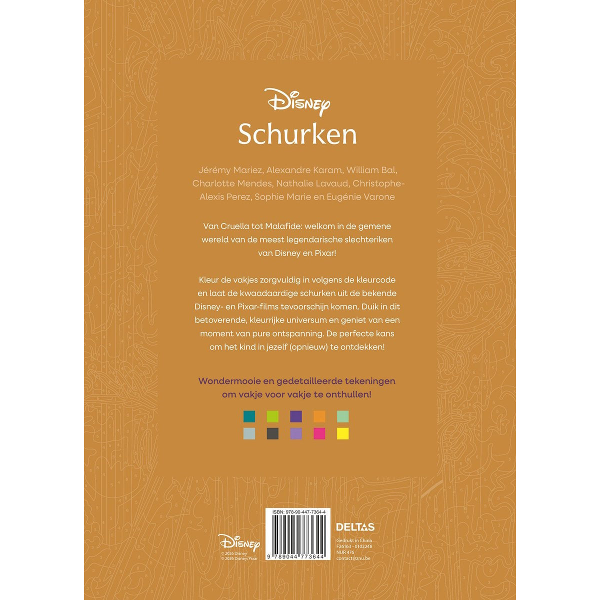 Disney Schurken - Kleuren op nummer voor volwassenen (pre-order)