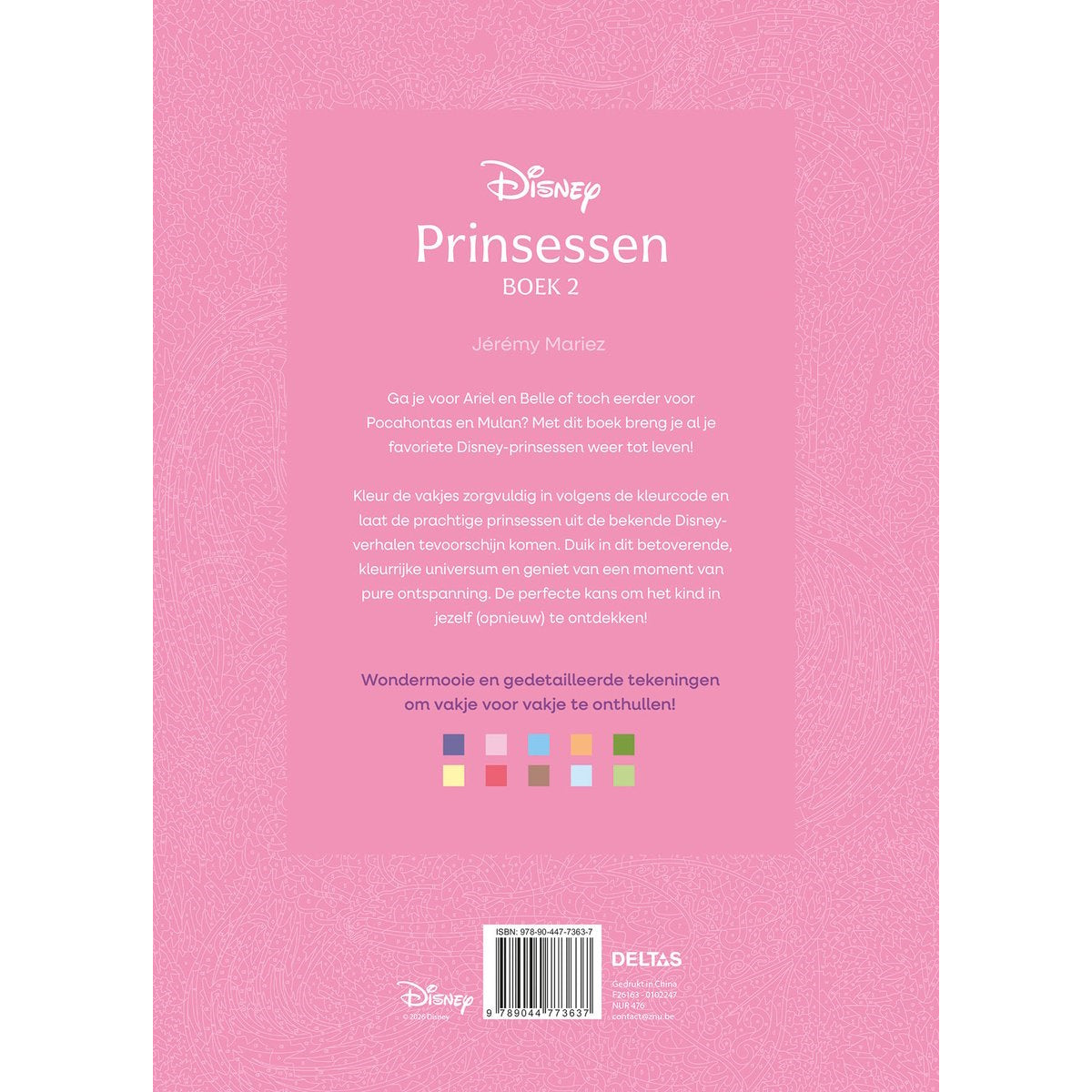 Disney Prinsessen boek 2 - Kleuren op nummer voor volwassenen (pre-order)