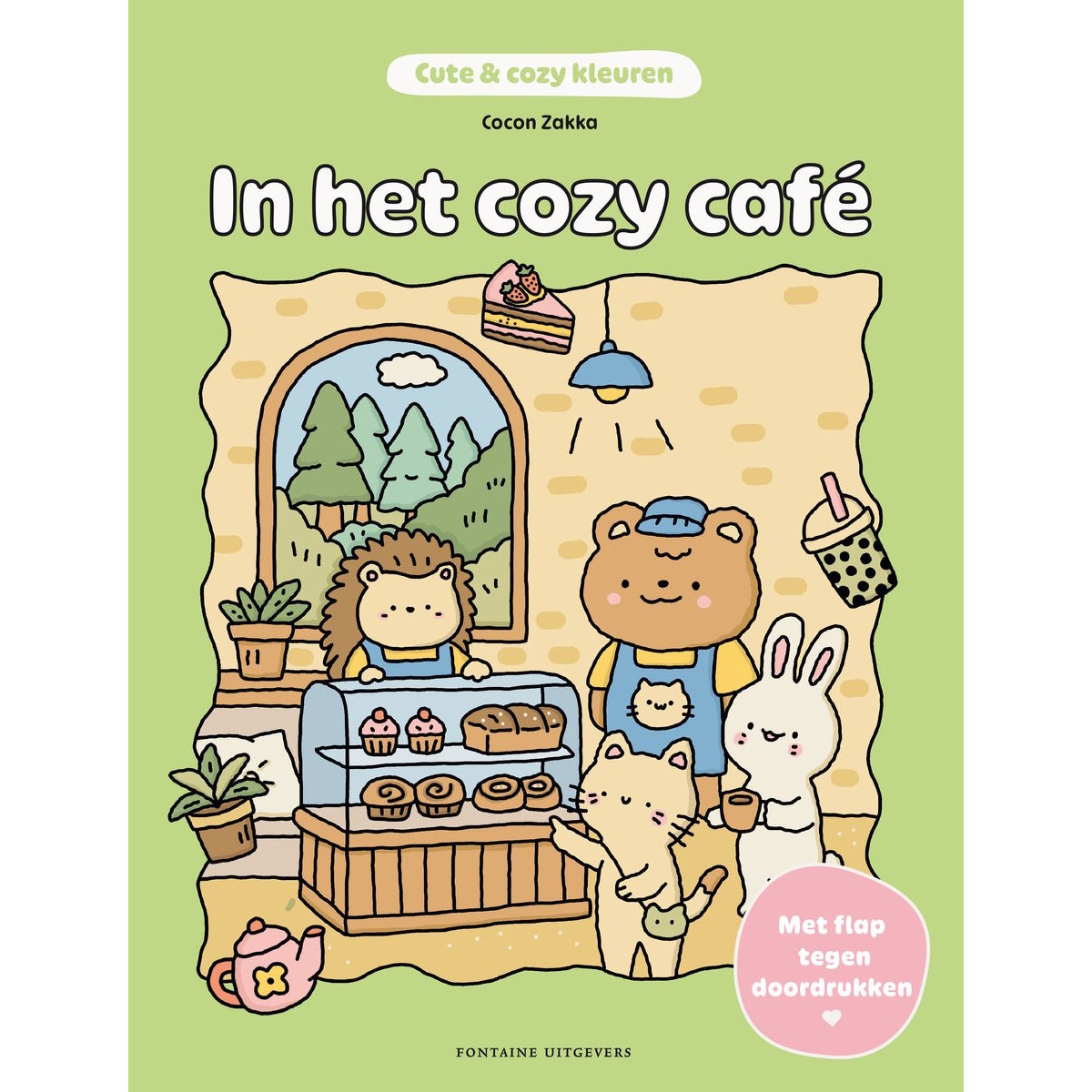 Kleurboek Cute & cozy kleuren - In het cozy café