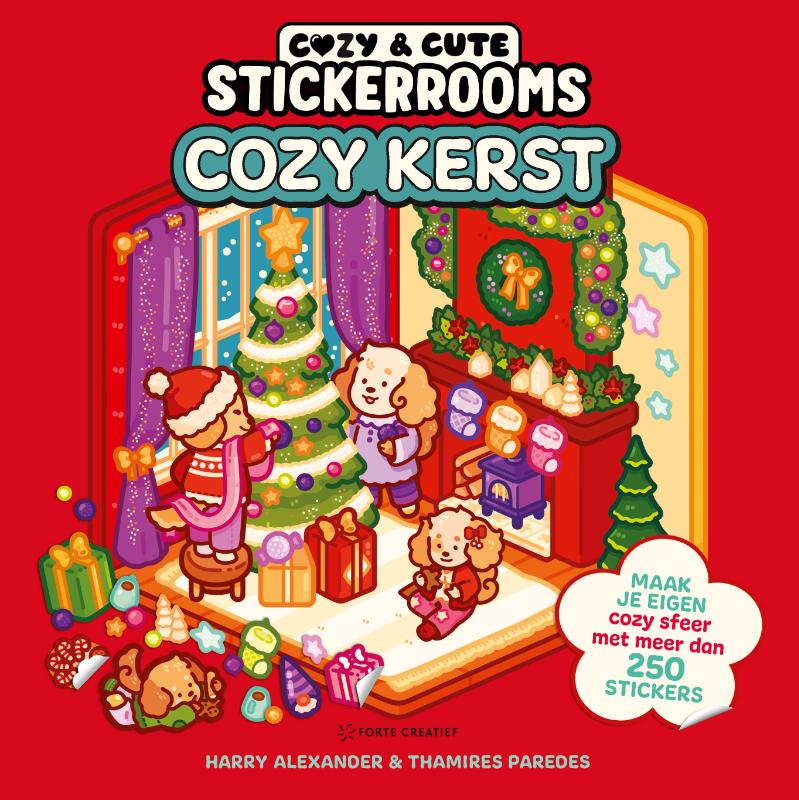 Stickerboek: Cozy & cute stickerrooms - Cozy Kerst (pre-order)