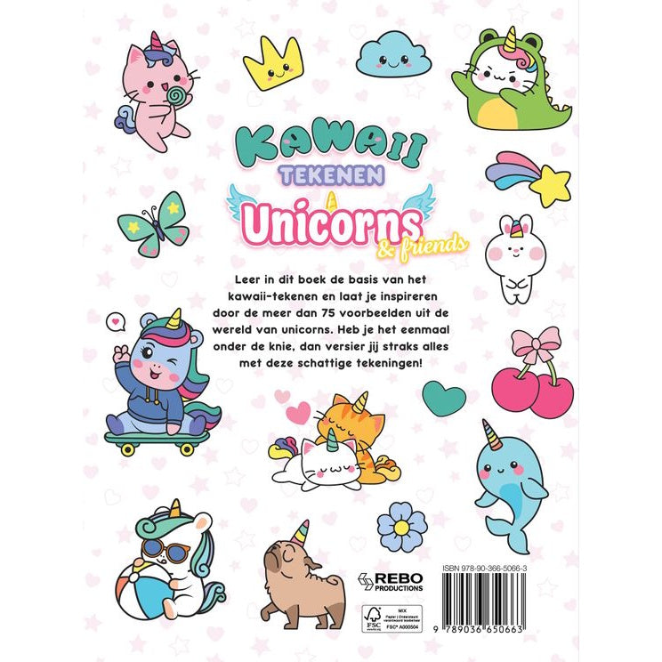 Kawaii tekenen unicorns & friends