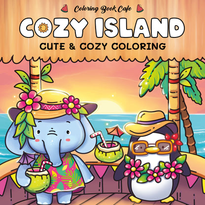 Kleurboek: Cozy Island - Cute & cozy coloring