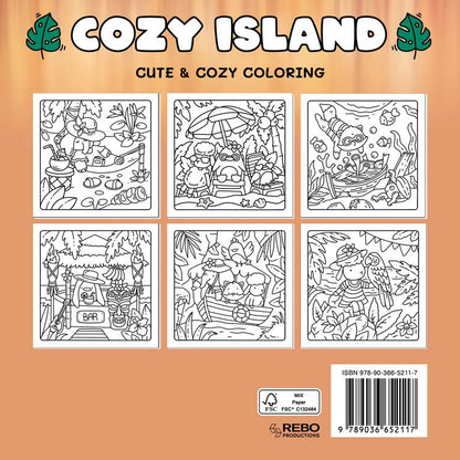 Kleurboek: Cozy Island - Cute & cozy coloring