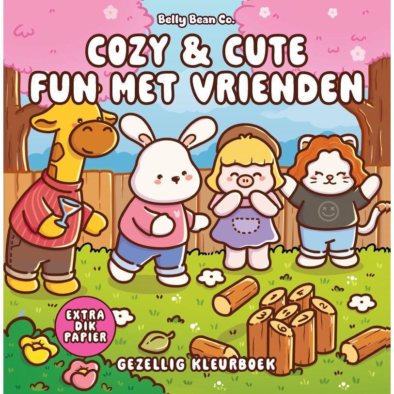 Kleurboek Cozy & cute Fun met vrienden