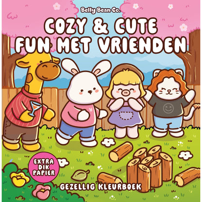 Kleurboek Cozy & cute Fun met vrienden