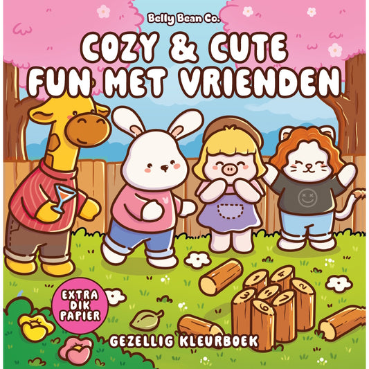 Kleurboek Cozy & cute Fun met vrienden