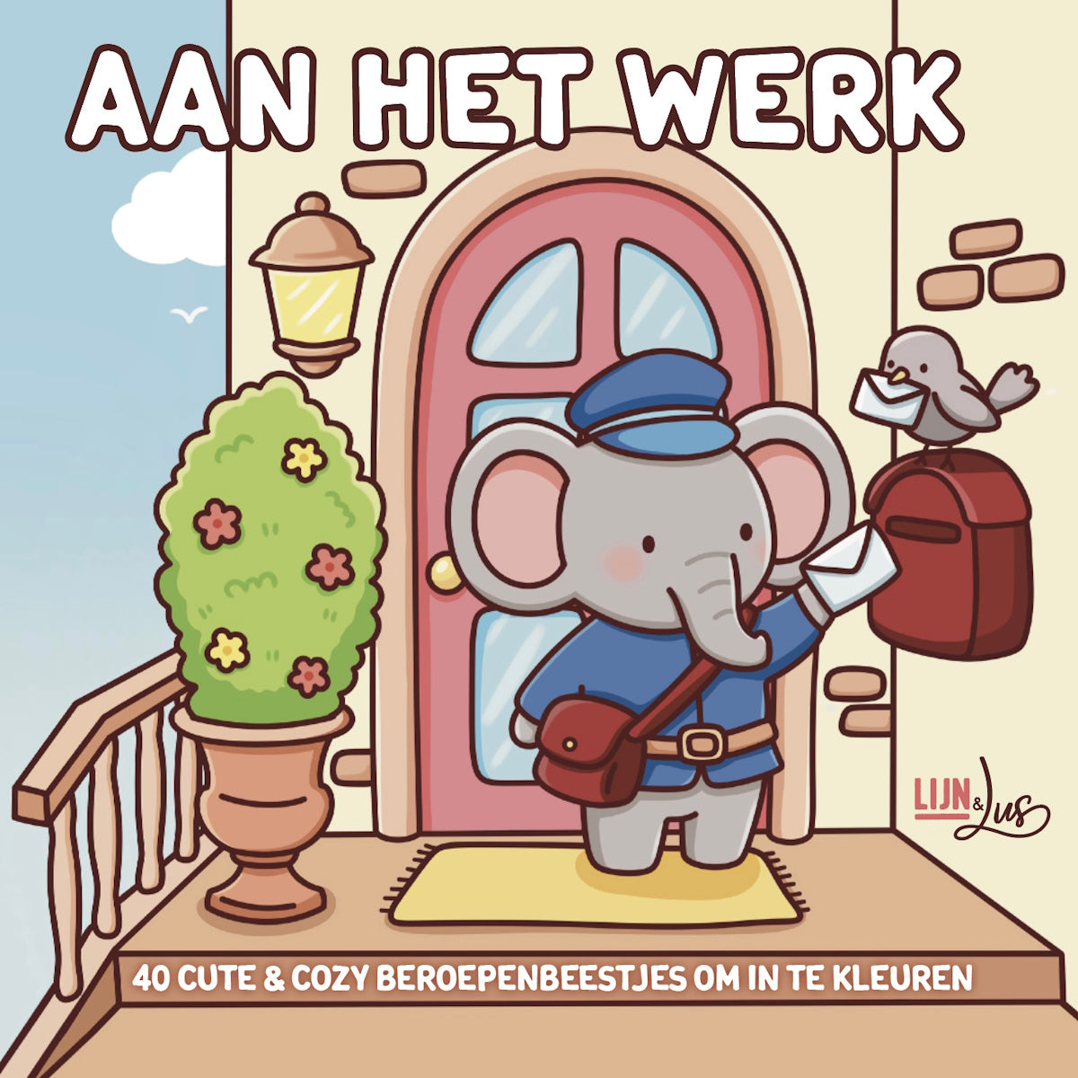 Kleurboek: Aan het werk - 40 cute & cozy beroepenbeestjes om in te kleuren (pre-order)