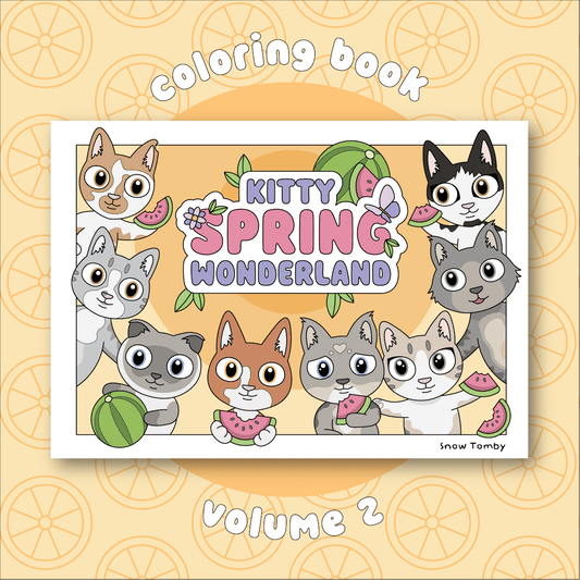 Kleurboek Snow Tomby - Kitty Spring Wonderland