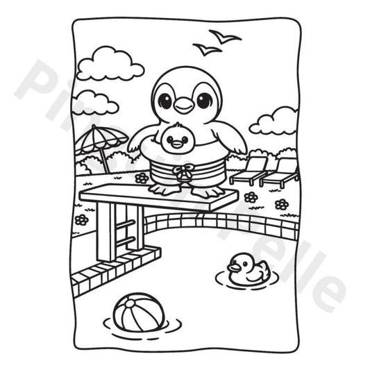 Kleurplaat Pinguïn Pelle