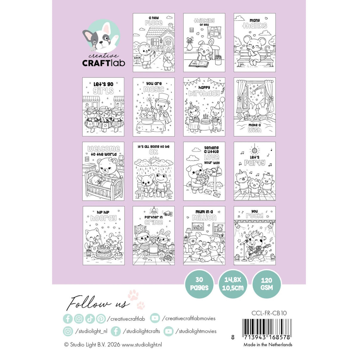 Kleurboek Friendz Cuties Cozy & Cute Coloring Book