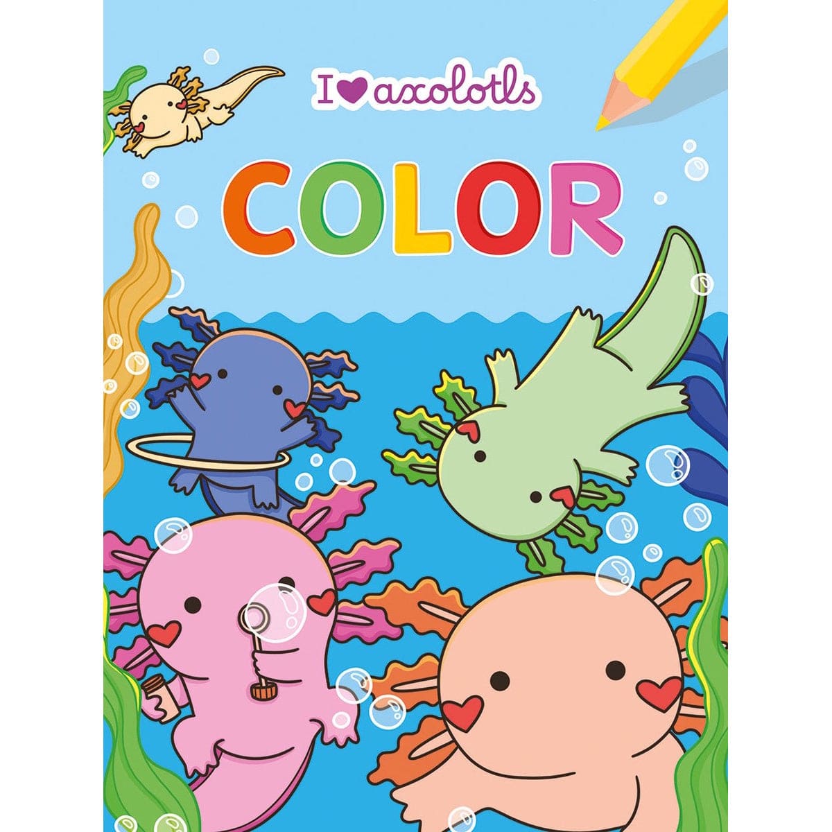 Deltas Boeken I love Axolotls Color kleurblok