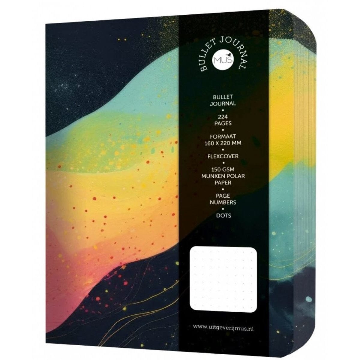 MUS Boeken MUS Bullet Journal - Yellow wave