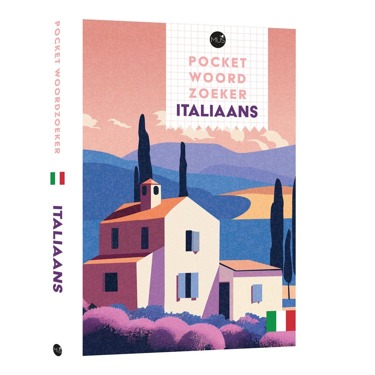 MUS Boeken Pocket Woordzoeker - Puzzelboek - Italiaans