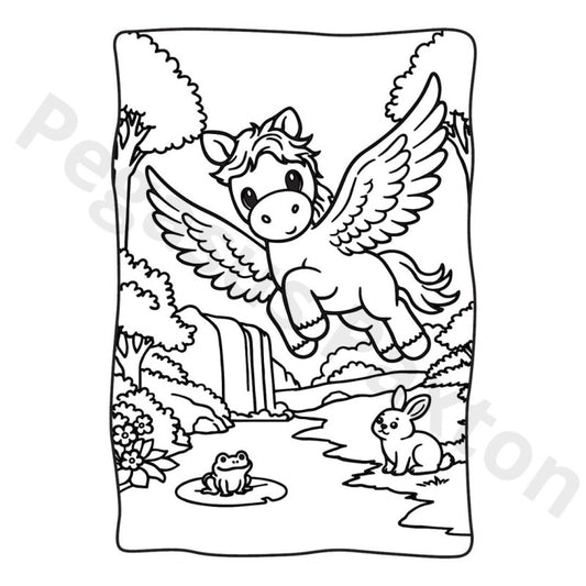 Kleurplaat Pegasus Paxton