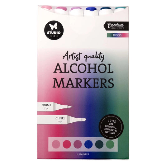 Studio Light Alcohol Markers Studio Light - Alcohol Markers Disco (6 stuks)