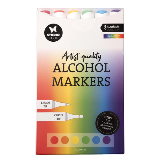Studio Light Alcohol Markers Studio Light - Alcohol Markers Rainbow (6 stuks)