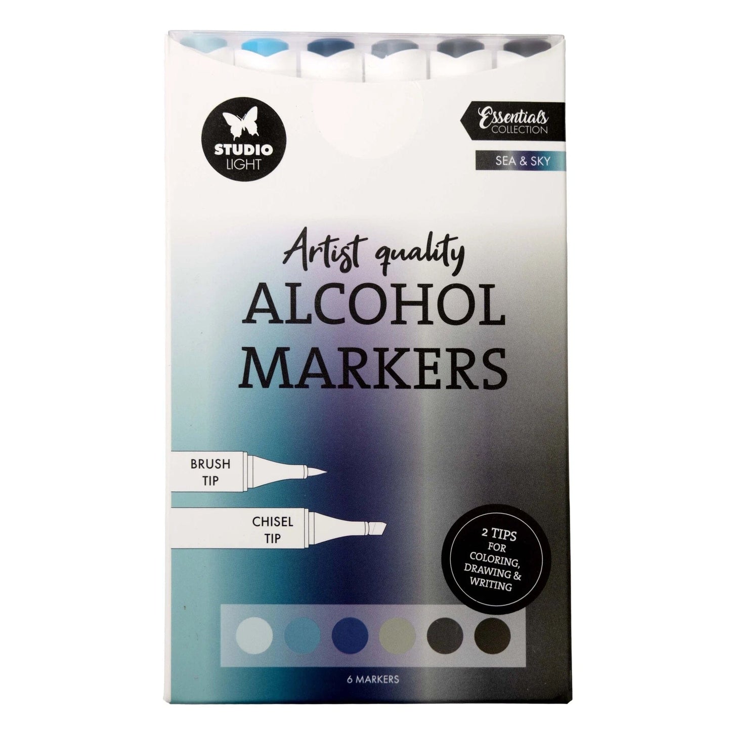 Studio Light Alcohol Markers Studio Light - Alcohol Markers Sea & Sky (6 stuks)