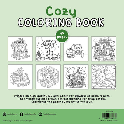 Studio Light Boeken Kleurboek Cozy Coloring Book Cozy Garden