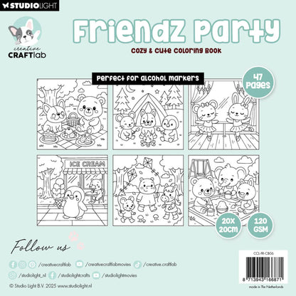 Studio Light Boeken Kleurboek Cozy & Cute Friendz party
