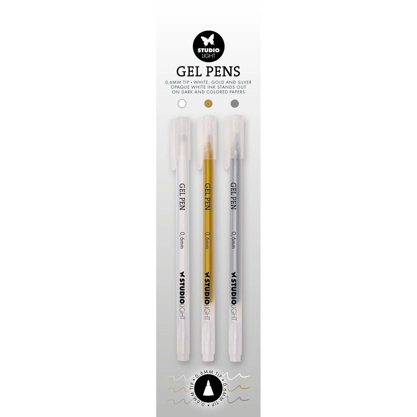 Studio Light - Gel Pens (White/Gold/Silver)