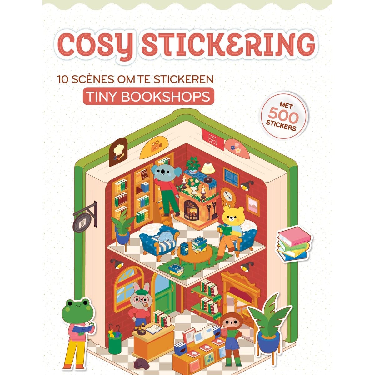 Su Kids & Digits Boeken Cosy stickering: Tiny bookshops